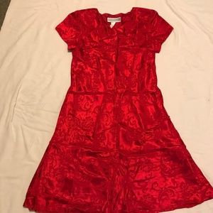Red a-line, dress